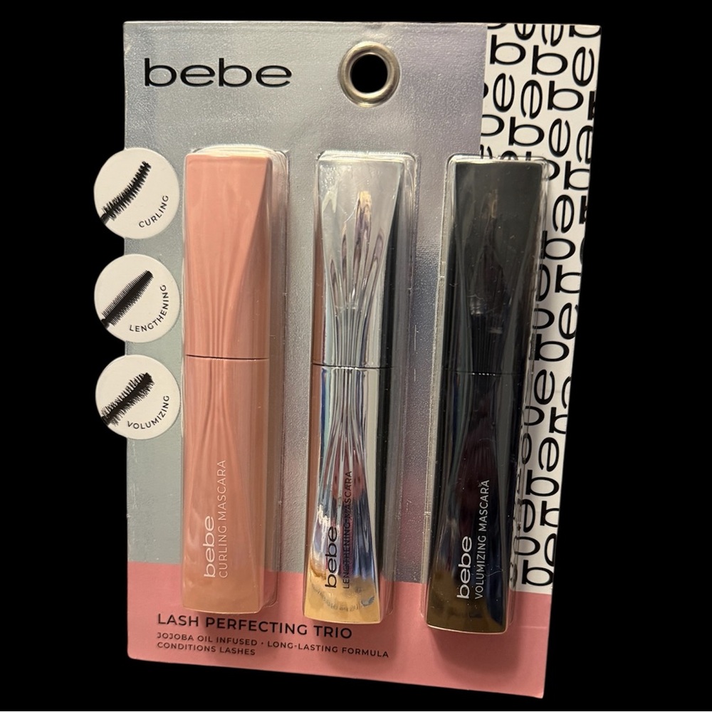 Bebe Lash Perfecting Trio Set in Pink, Silver, and Black
